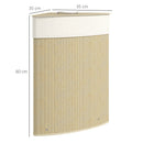 HOMCOM 55L Laundry Hamper With Removable Washable Liner Bag