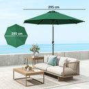 Outsunny UPF 50+ Replacement Parasol Canopy Parasol Cover Replacement