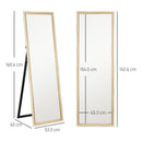 HOMCOM Full Length Mirror, Standing Leaning Wall, 163 X 53 Cm