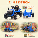 AIYAPLAY Ride on Tractor and Trailer, 12V Electric Ride on Tractor,