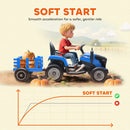 AIYAPLAY Ride on Tractor and Trailer, 12V Electric Ride on Tractor,