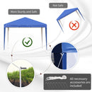 Outsunny   Pop Up Gazebo 3m x 3m -  Blue