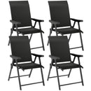 Outsunny 4PCS Folding Chair w/ Breathable Mesh Fabric Seat