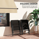 Outsunny 4PCS Folding Chair w/ Breathable Mesh Fabric Seat