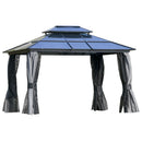 Outsunny Hardtop Gazebo 3x3.6m - Grey