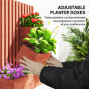 Outsunny Wooden Garden Planters with Trellis Wall-mounted Raised Garden Bed