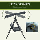 Outsunny Swing Chair 3-Seater -Dark Grey
