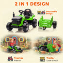 AIYAPLAY Ride on Tractor and Trailer, 12V Electric Ride on Tractor,