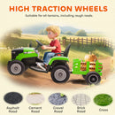 AIYAPLAY Ride on Tractor and Trailer, 12V Electric Ride on Tractor,
