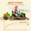 AIYAPLAY Ride on Tractor and Trailer, 12V Electric Ride on Tractor,