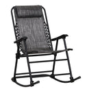 Outsunny Rocking Chair Folding - Grey
