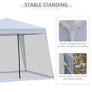 Outsunny 3 x 3 meter Outdoor Gazebo Garden Canopy Tent Sun Shade Event Shelter with Mesh Screen Side Walls, Grey