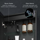 HOMCOM Bathroom Cabinet with Mirror, LED Lights and Demister Pad, Black