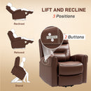 HOMCOM Overstuffed Riser and Reclining Chair with USB Ports, Remote
