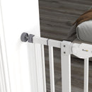 PawHut Extra Tall Dog Gate with Cat Door Auto Close for Stairs 74-101 cm Wide