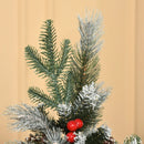 HOMCOM Christmas Time 5FT Artificial Snow Dipped Christmas Tree