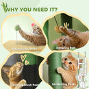PawHut 225-255Hcm Floor to Ceiling Cat Tree w/ Hammocks, Condo - Green