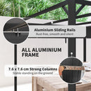 Outsunny 3 x 3(m) Pergola with Retractable Roof & Roller Shade