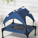 PawHut Cooling Raised Dog Bed w/ Breathable Mesh, Dark Blue