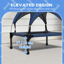 PawHut Cooling Raised Dog Bed w/ Breathable Mesh, Dark Blue