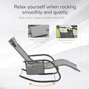 Outsunny Lounger Rocking Chair - Grey