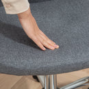 HOMCOM Armless Computer Desk Chair, Makeup Vanity Chair for Home, Grey