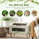 PawHut Reptile Terrarium, Snake Vivarium with Tempered Glass Windows