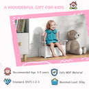 AIYAPLAY 2 in 1 Toy Box for Kids with Safety Lid for Bedroom. Nursery, Pink