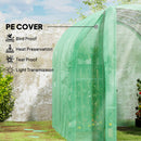 Outsunny 3 X 2 X 2m Polytunnel Greenhouse With Door, Galvanised Steel Frame