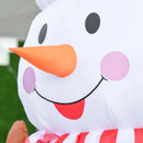 HOMCOM Rotating Christmas Inflatable Snowman,