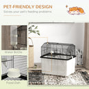 PawHut Hamster Cage, Two-Tier Gerbil Cage w/ Deep Bottom, Ramp, Food Dish