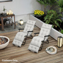 Outsunny Garden Lounge Chair Cushions Set of 2, 220gsm Fabric