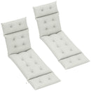 Outsunny Garden Lounge Chair Cushions Set of 2, 220gsm Fabric