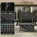 Outsunny PE Rattan Sun Lounger with 4-Level Adjustable Backrest