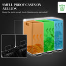HOMCOM 3 x 15L Triple Kitchen Bin Pedal Bin for Recycling and Waste