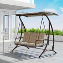 Outsunny 3 Seater Garden Swing Seat Bed with Adjustable Canopy