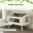 PawHut Reptile Terrarium, Snake Vivarium with Tempered Glass Windows