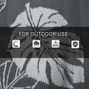Outsunny Reversible Waterproof Outdoor Rug W/ Carry Bag, 182 X 274cm, Grey