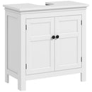 HOMCOM 2-Tier Bathroom Sink Cabinet, Freestanding Storage Cabinet, White
