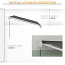 Outsunny Electric Retractable Awning Sun Canopies for Door Window