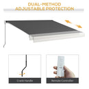 Outsunny Electric Retractable Awning Sun Canopies for Door Window