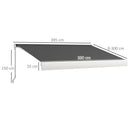 Outsunny Electric Retractable Awning Sun Canopies for Door Window