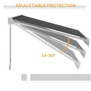 Outsunny Electric Retractable Awning Sun Canopies for Door Window