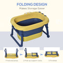 HOMCOM Baby Bath Tub - Yellow & Blue