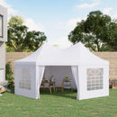 Outsunny 6.8m x 5m Octagonal Party Tent / Marquee - White