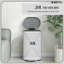 HOMCOM 30L Pedal Bin, Metal Kitchen Bin with Soft-close Lid