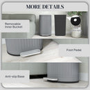 HOMCOM 30L Pedal Bin, Metal Kitchen Bin with Soft-close Lid