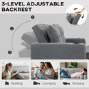 HOMCOM 2 Seater Pull Out Sofa Bed with Pockets for Living Room
