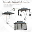 Outsunny Garden Folding Tent Heavy Duty Pop Up Gazebo for Party