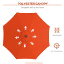Outsunny 24 LED Solar Powered Parasol Umbrella Garden Tilt Outdoor String Light